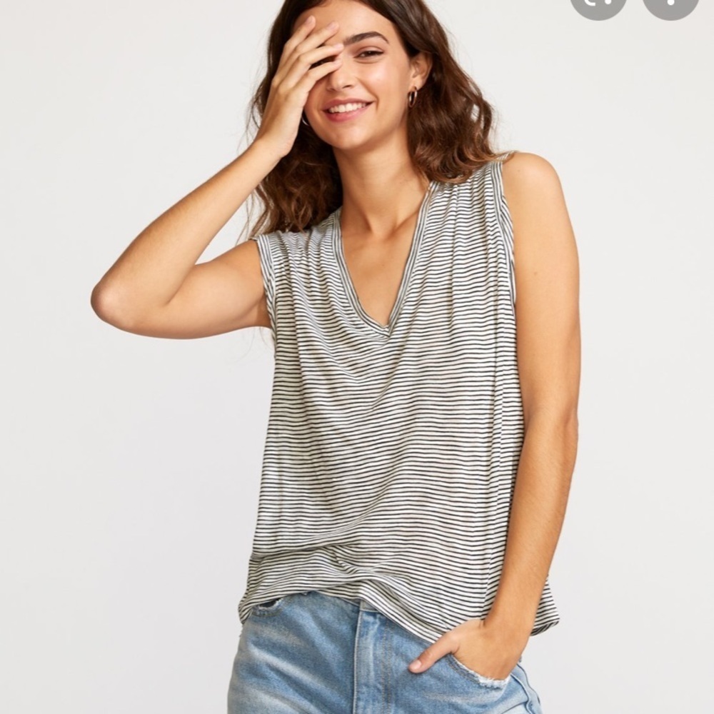 NWT RVCA Myers Black & white Tank